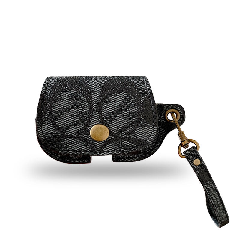 Leather Coach AirPods 3rd Generation Case Black-CC231215 mysite