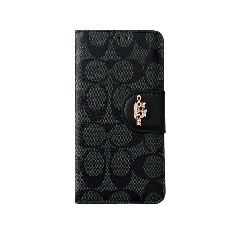 Coach iPhone Case Leather Flip Case with Card Holder Brown-PTK241622 mysite