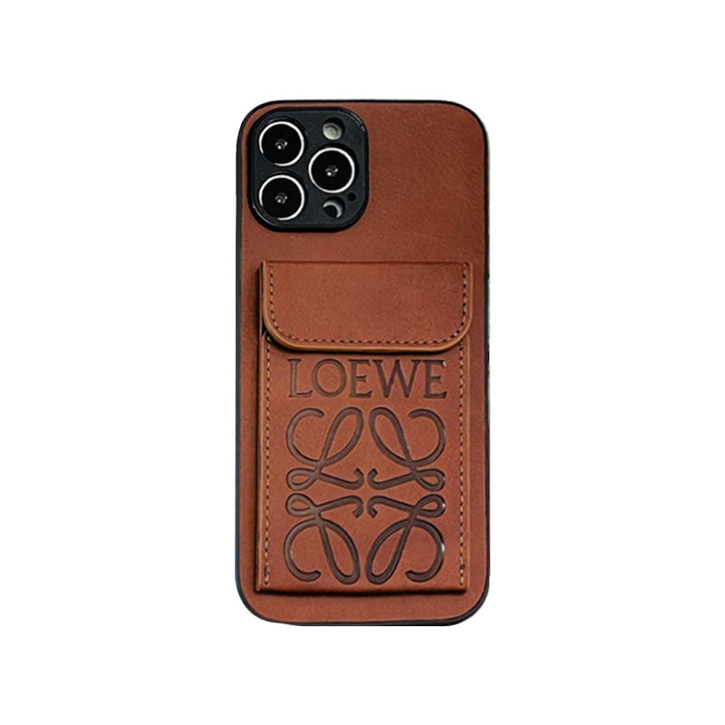 LOEWE iPhone Case With Card Holder Black-LZP2414481 mysite