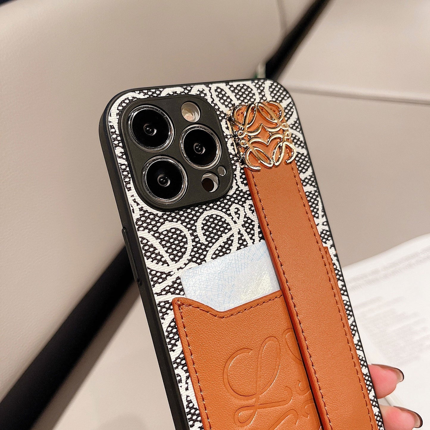 Leather Loewe iPhone Case Black-HDK231201 mysite