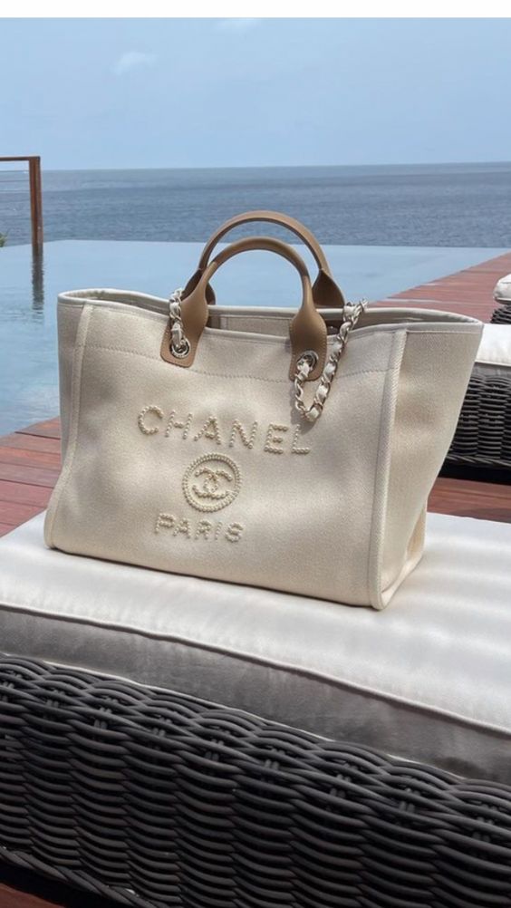 Chanel Pearl Deauville Tote Bag in Beige mysite