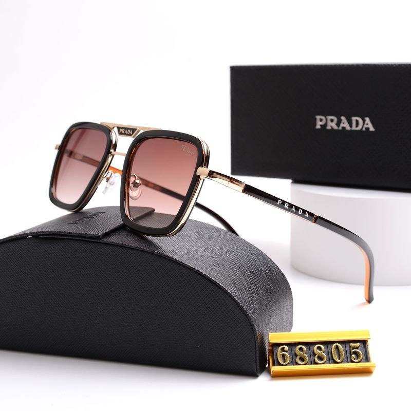 Unisex Double Bridge Metal Square Sunglasses 68805 mysite