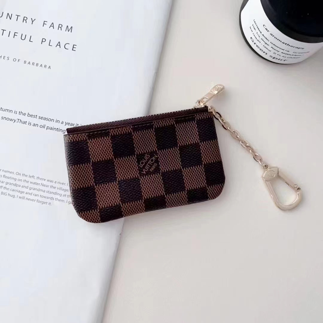 Luxury LV-Inspired Monogram Coin Pouch Collection with Chain Clip-s mysite