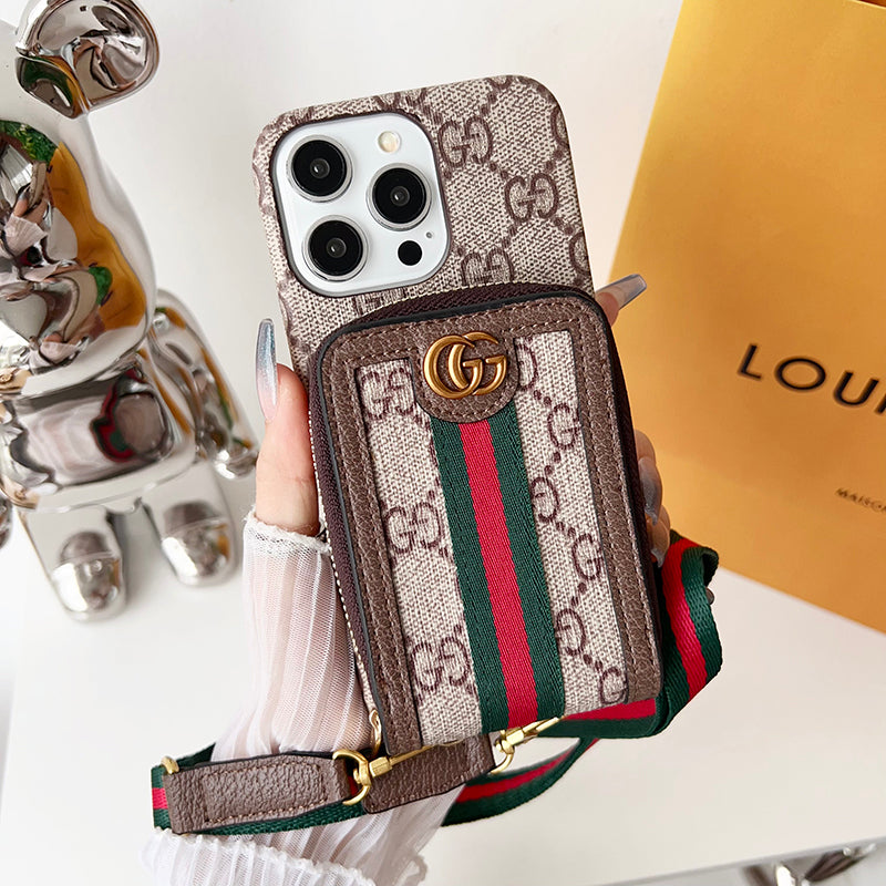 Lou GG Card Holder Chain iPhone Case mysite