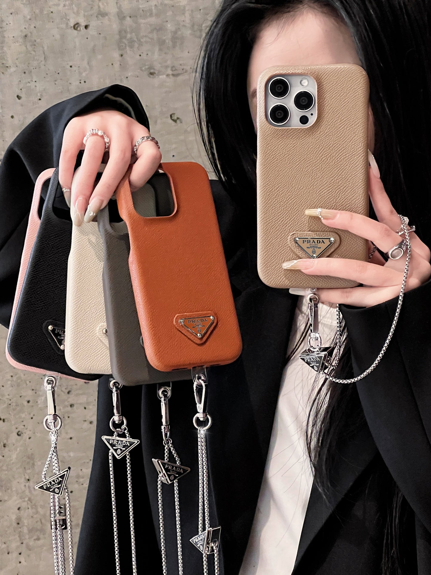 Pra Leather Crossbody iPhone Case mysite