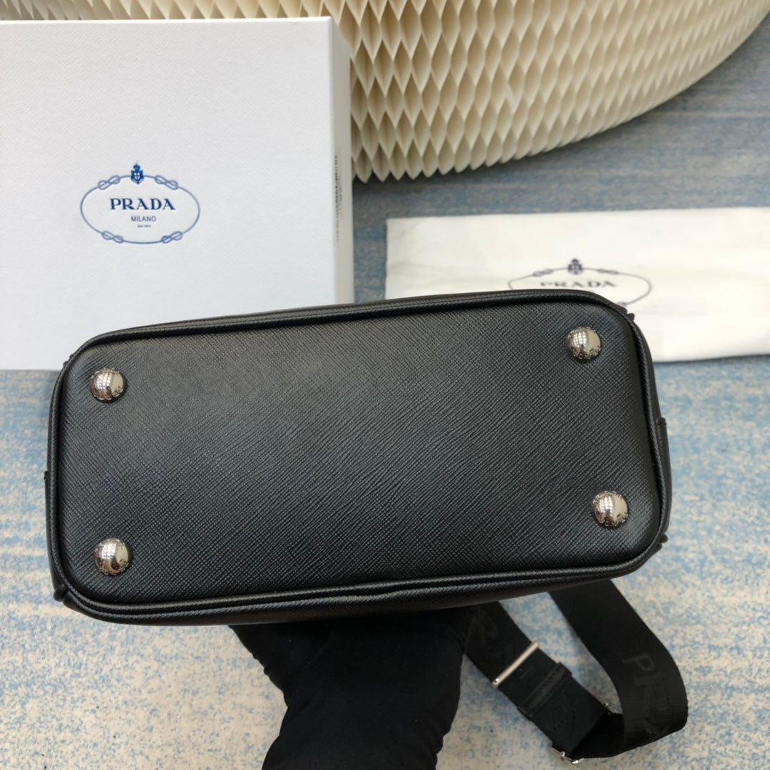 PRA MINI 23 BAG IN BLACK SAFFIANO LEATHER mysite