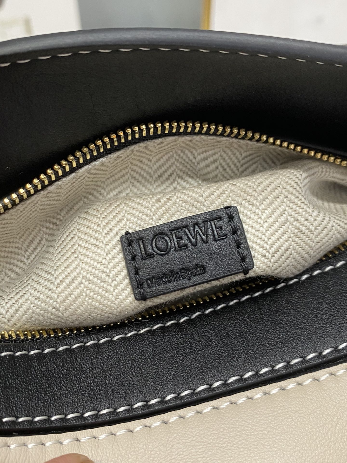 LOE MINI 18 PUZZLE BAG IN BROWN MIX BEIGE AND BLACK CALFSKIN mysite