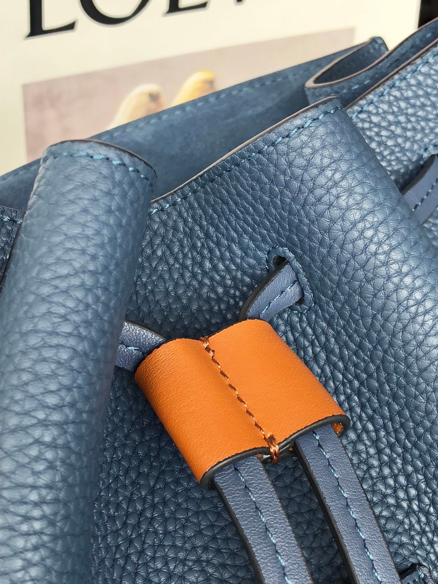 LOEWE FLAMENCO BACKPACK 31 IN NAVY BLUE CALFSKIN mysite