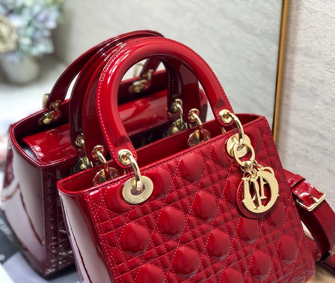 medium lady 24 dark red patent calfskin mysite