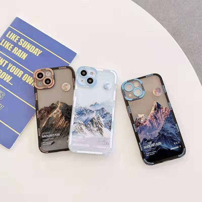 Blue Snowy Mountain Moon iPhone Case1 mysite