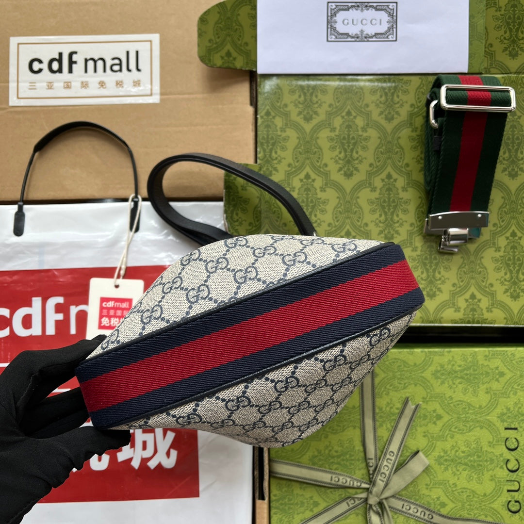 Gucci Attache bag 23 Black Beige Canvas 239982 mysite