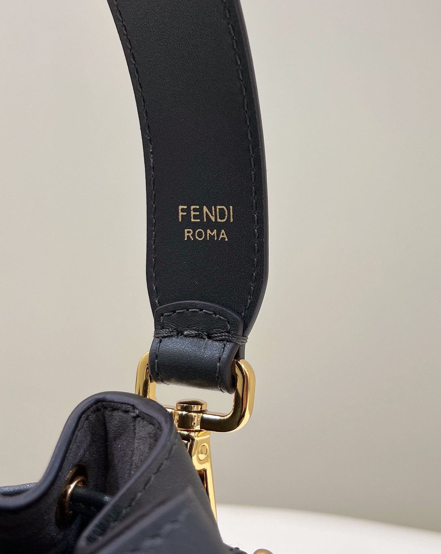 MON TRESOR MINI 18 BAG IN BLACK MIX GREY FF FABRIC WITH GOLD HARDWARE mysite