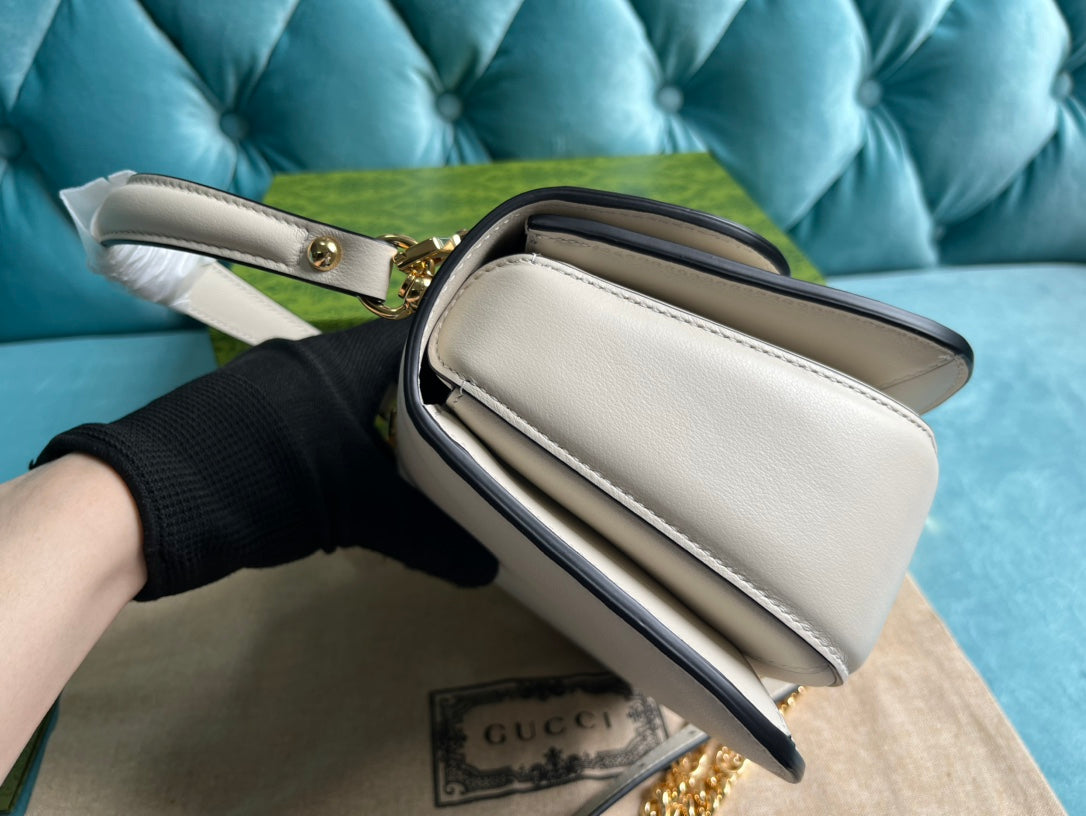 BLONDIE 23 TOP-HANDLE BAG WHITE CALFSKIN mysite