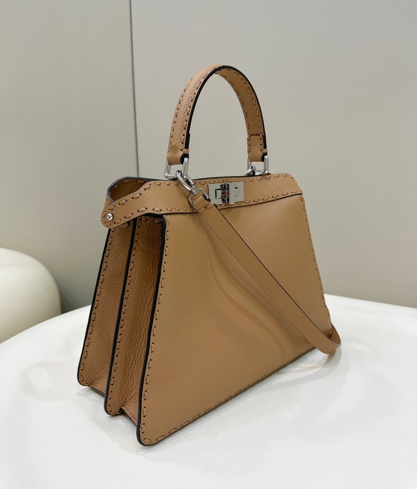 PEEKABOO ISEEU 33 IN CIDER BROWN GRAINED CALFSKIN SILVER HARDWARE mysite