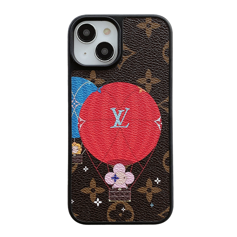 Lou Balloon & Heart Leather iPhone Case mysite