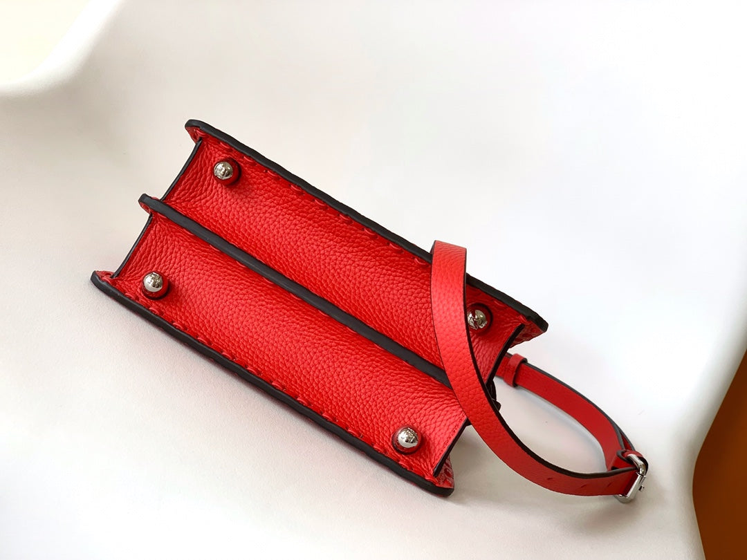 Peekaboo ISeeU Petite 20 Bag Red Leather Shw mysite