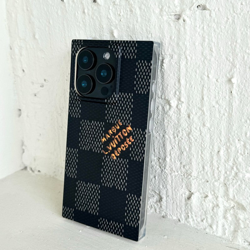 Lou Black & White Sqaure iPhone Case mysite