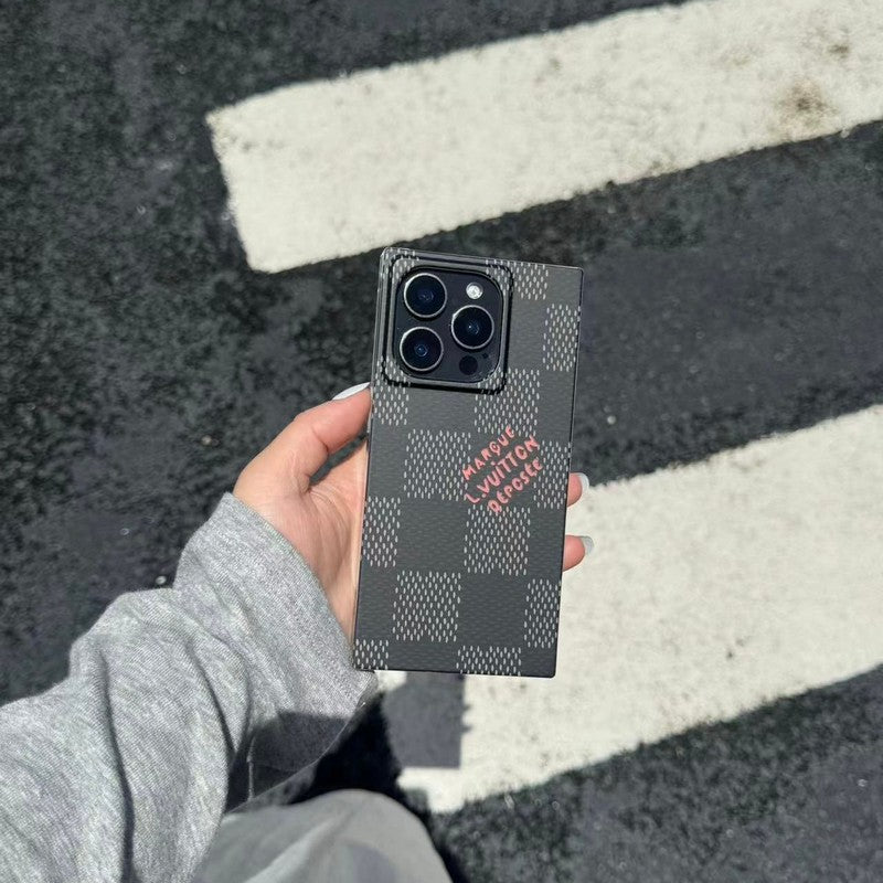 Lou Black & White Sqaure iPhone Case mysite