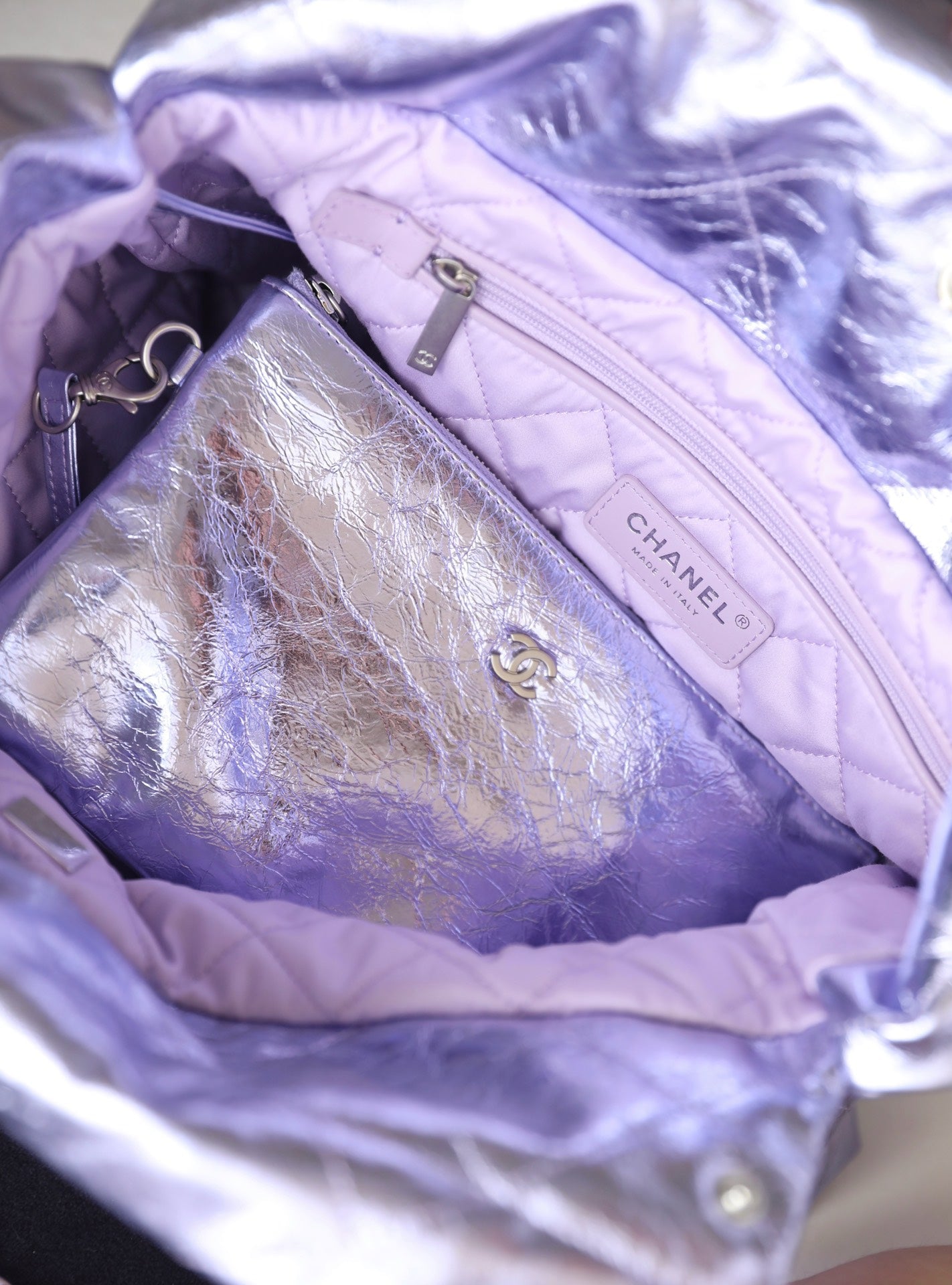 25C Hobo 22 Bag 35cm Violet Metalic Lambskin mysite