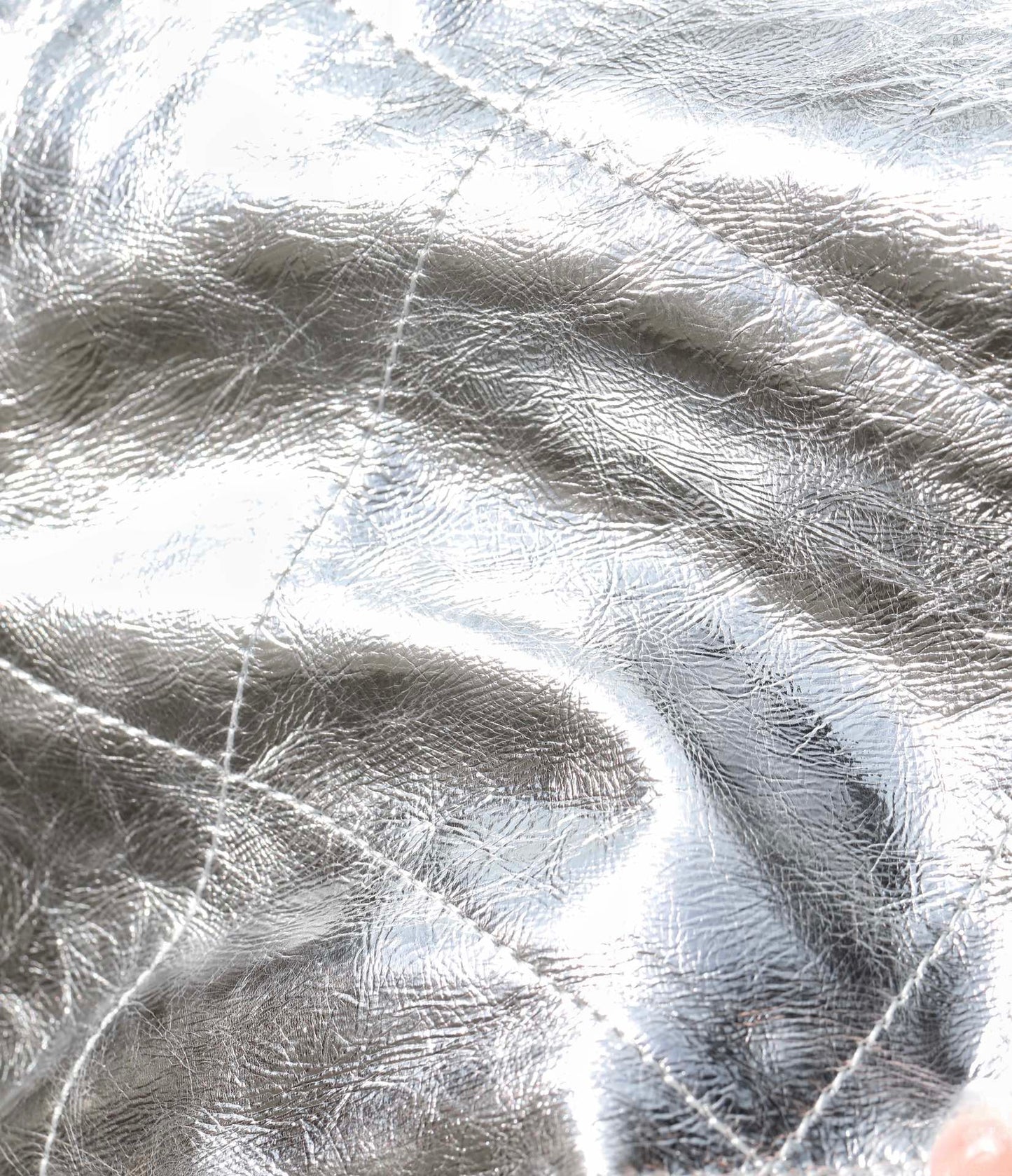 25C Hobo 22 Bag 19cm Silver Metalic Lambskin mysite