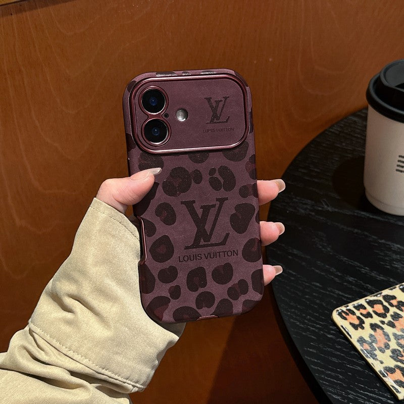 Lou Brown & Purple Color Leather iPhone Case mysite