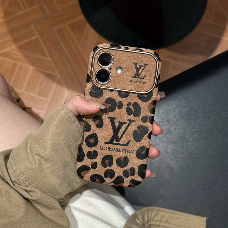 Lou Brown & Purple Color Leather iPhone Case mysite