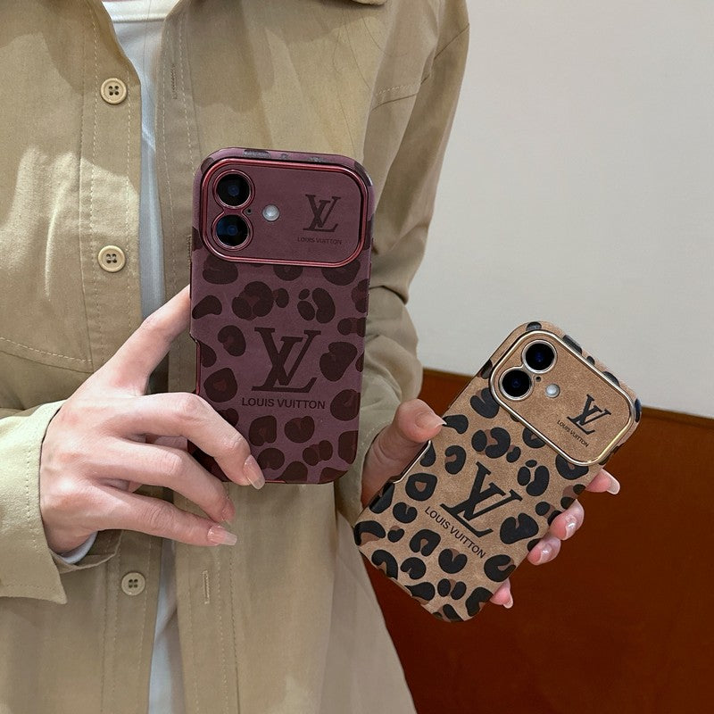 Lou Brown & Purple Color Leather iPhone Case mysite