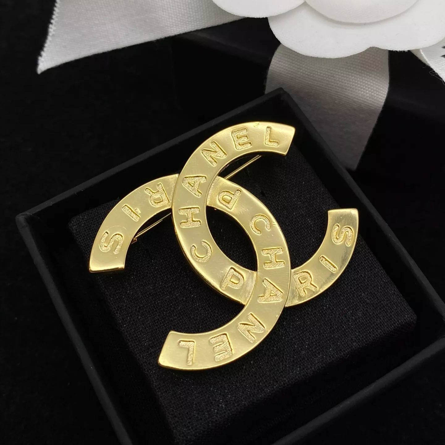 Simple Engraved Letter Brooch mysite