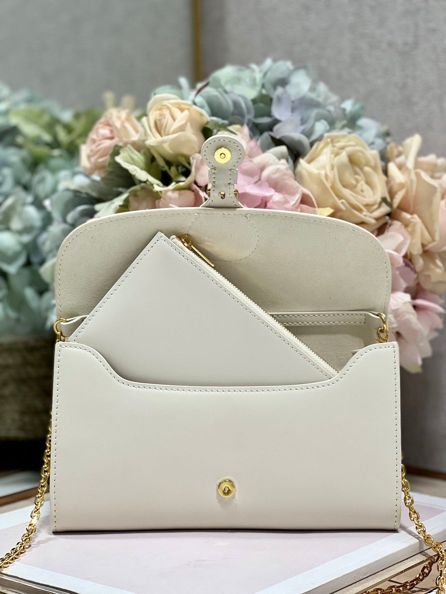 Dior Bobby Wallet on Chain East West White - 21.5¡Á12¡Á4cm mysite