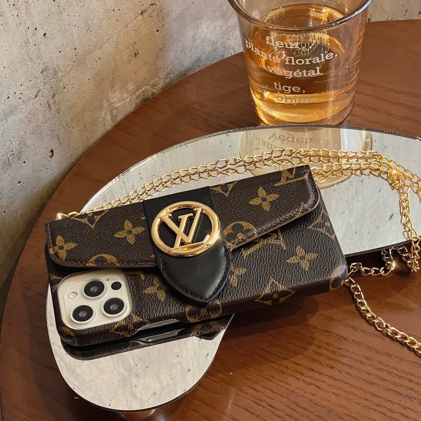 Lou Gold CrossBody Card Holder iPhone Case mysite