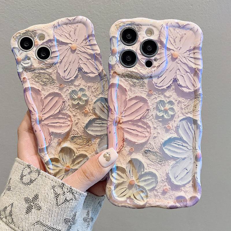 French Retro Oil Painting Flowers iPhone Case mysite