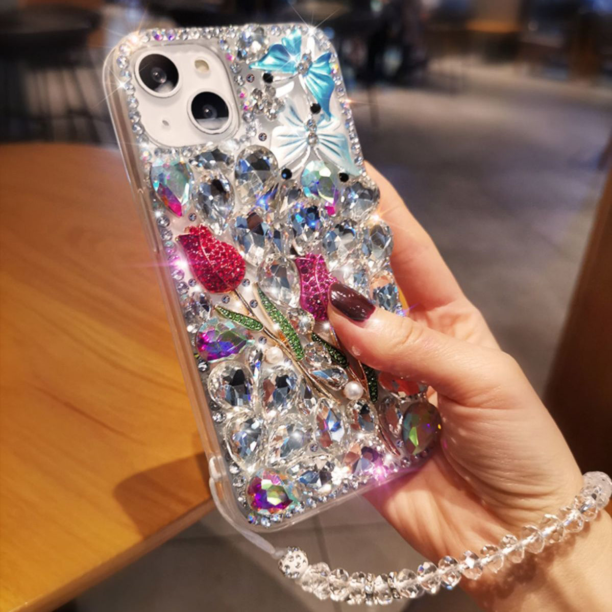 Luxury Rhinestone Diamond Flower iPhone Case mysite