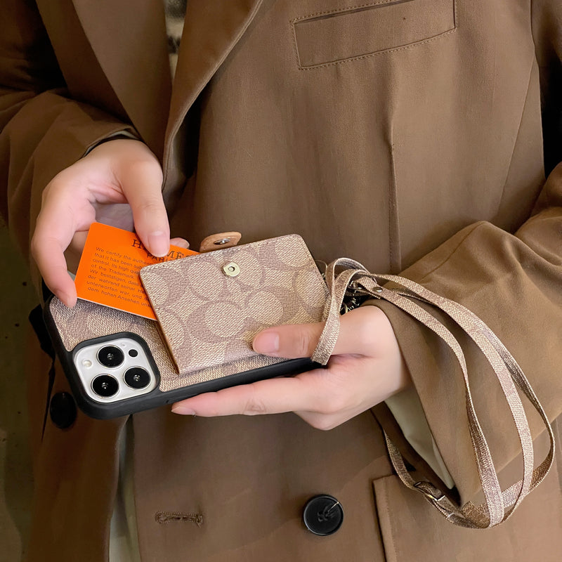Coach iPhone Case With Wallet And Strap White -SZK240402 mysite