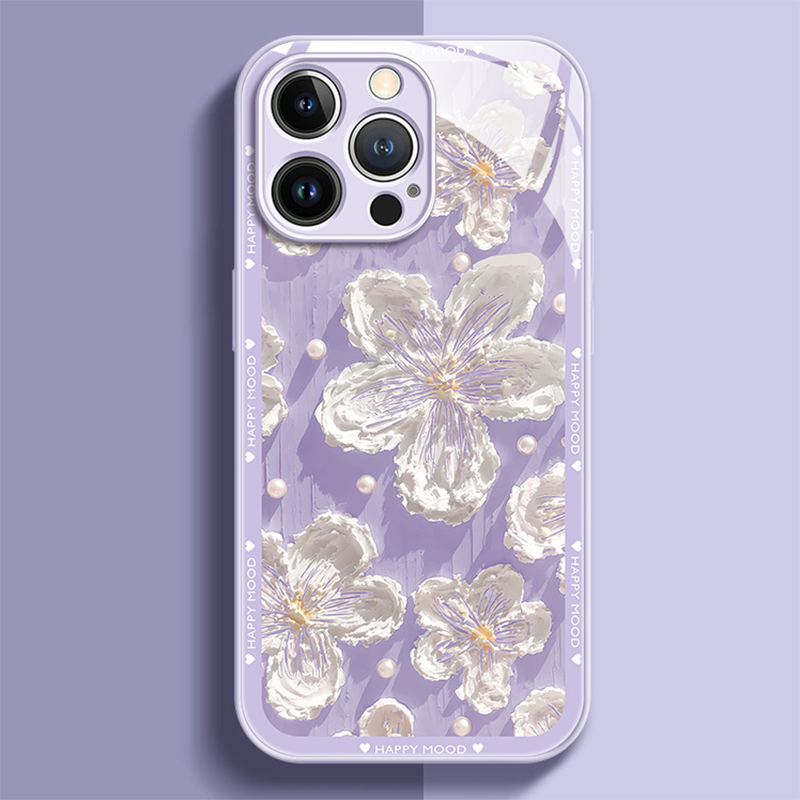 Ins Hot Oil Painting Flower iPhone Case mysite