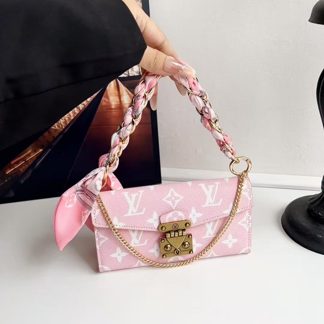 Letter Holster Scarf Chain Wallet Case For iPhone&Samsung S23U/S24U/S25U mysite