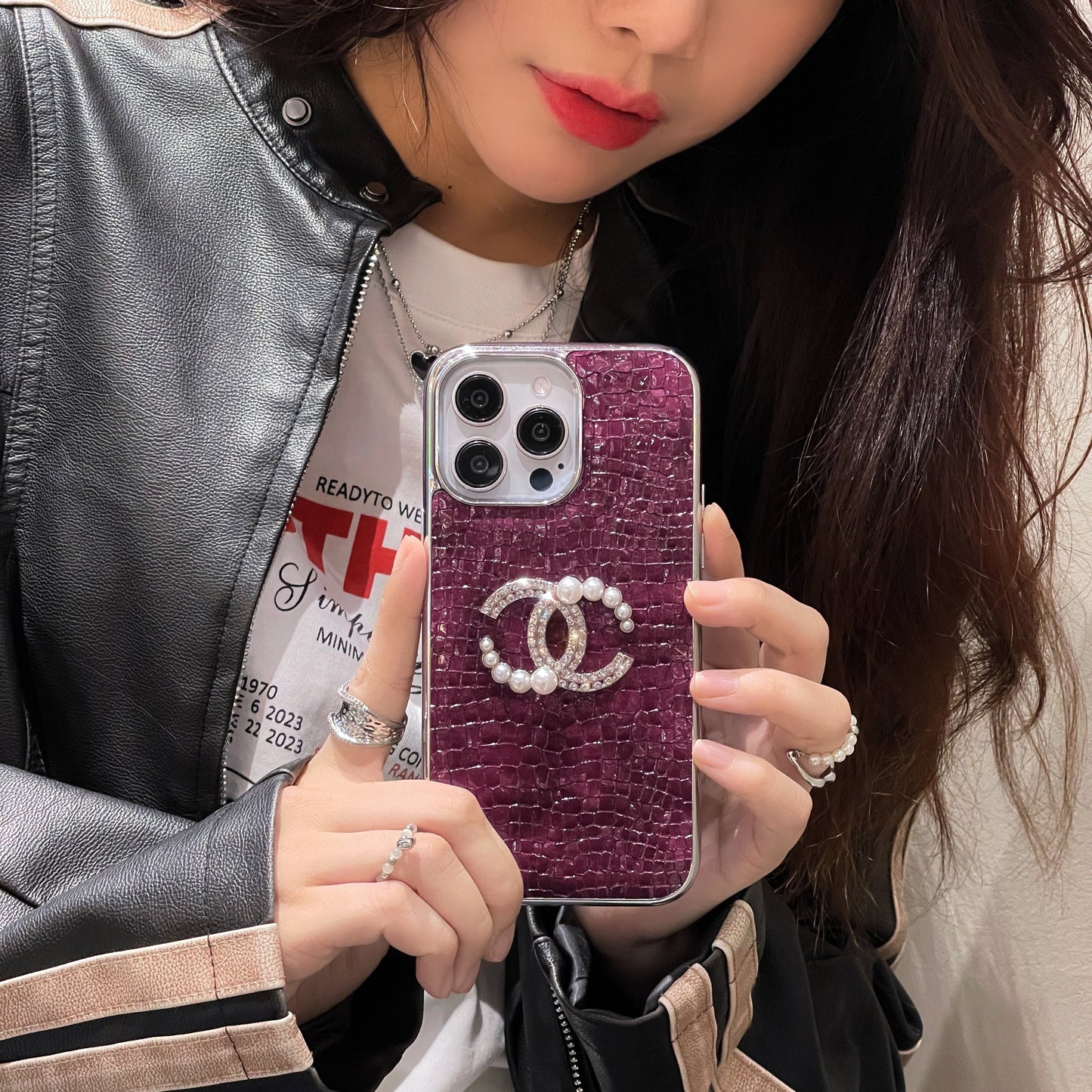 CC Crocodile Leather Pattern iPhone Case mysite