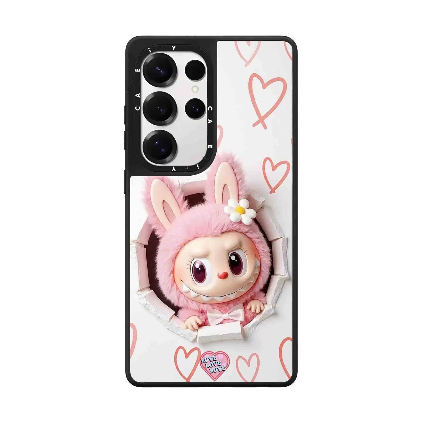 Cute Cartoon Labubu | Pink Labubu Mokoko - Phone Case Samsung Galaxy S25 S24 S23 Ultras mysite
