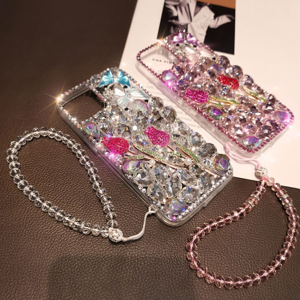 Luxury Rhinestone Diamond Flower iPhone Case mysite