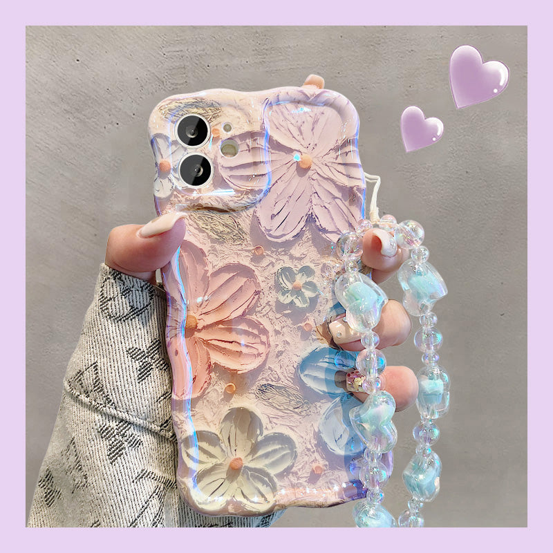 French Retro Oil Painting Flowers iPhone Case mysite