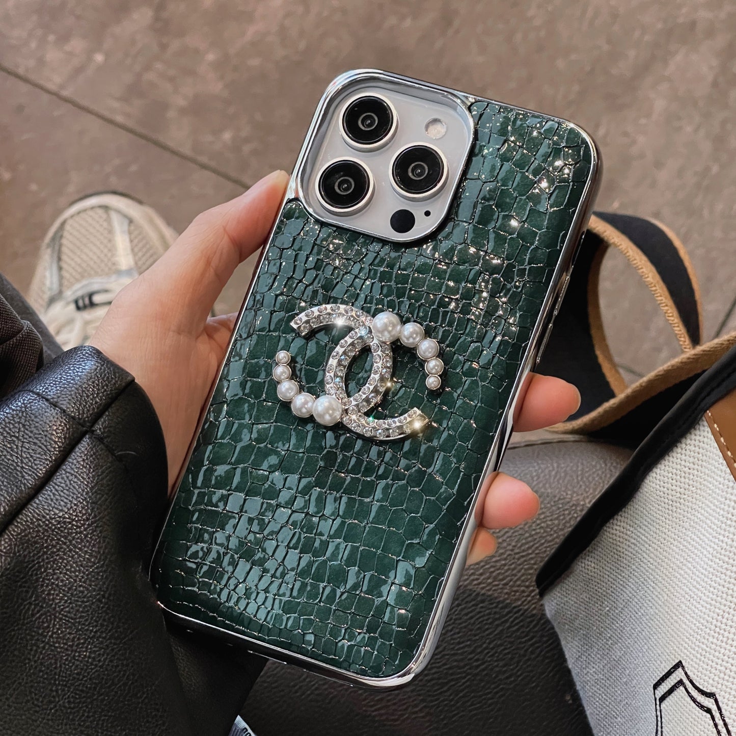 CC Crocodile Leather Pattern iPhone Case mysite