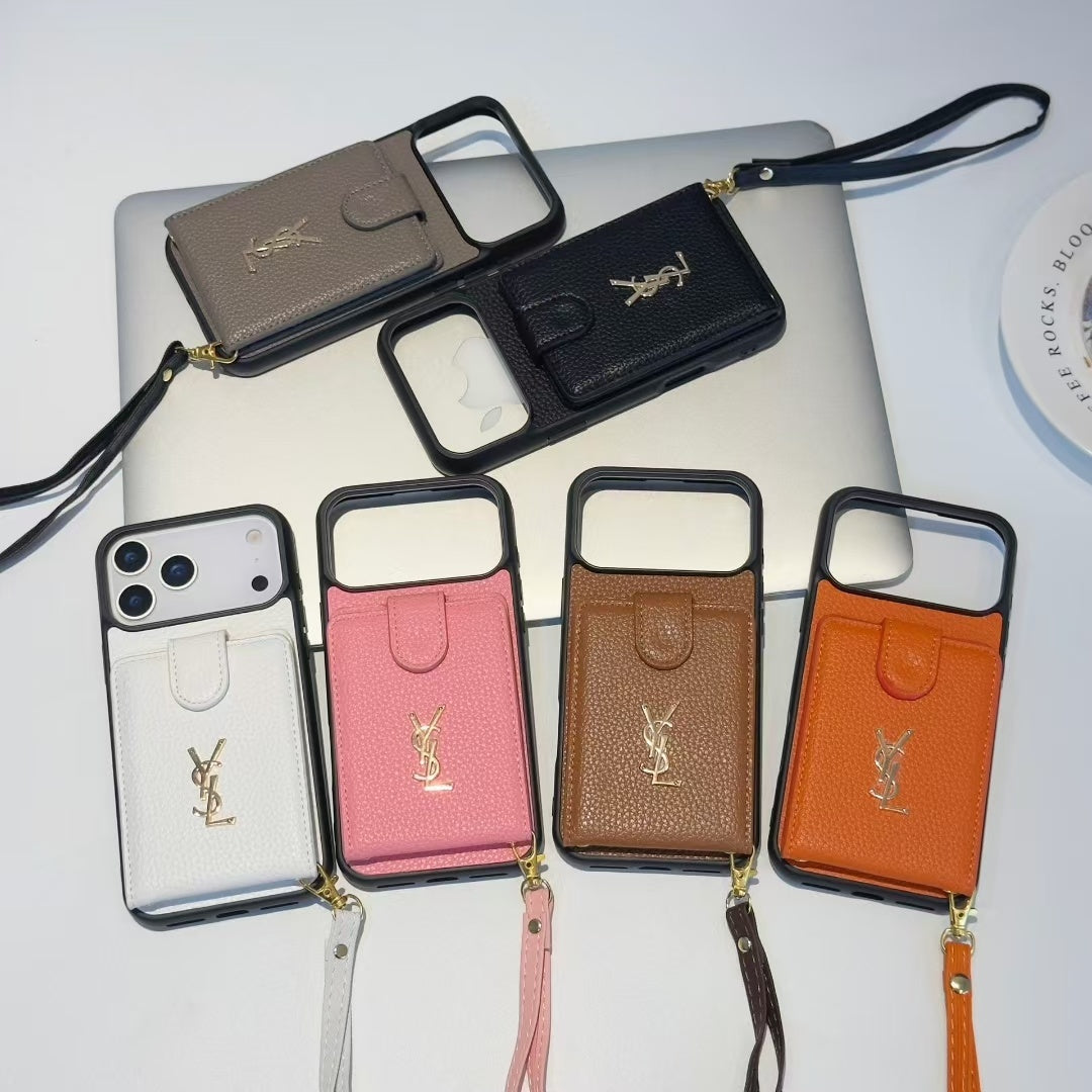 YSL Premium Case Card Holder For iPhone 17s mysite