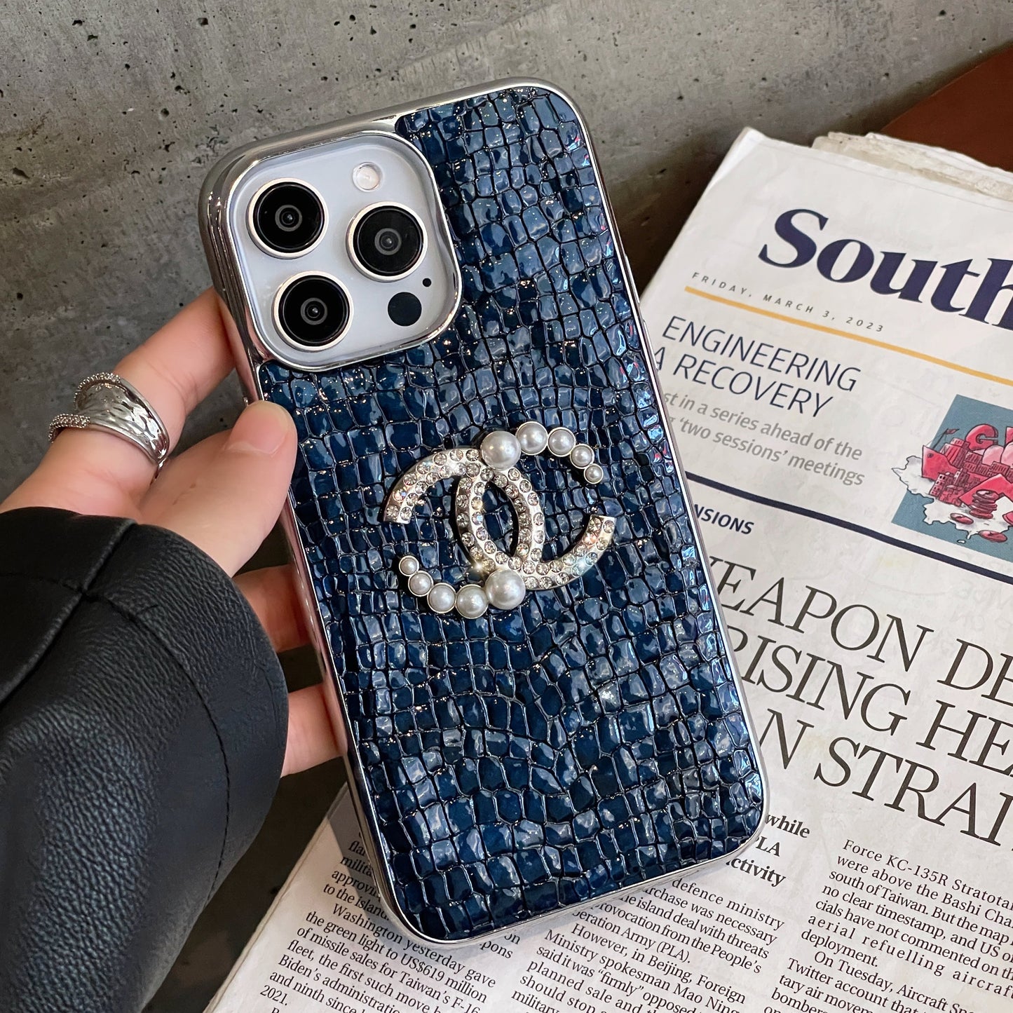 CC Crocodile Leather Pattern iPhone Case mysite