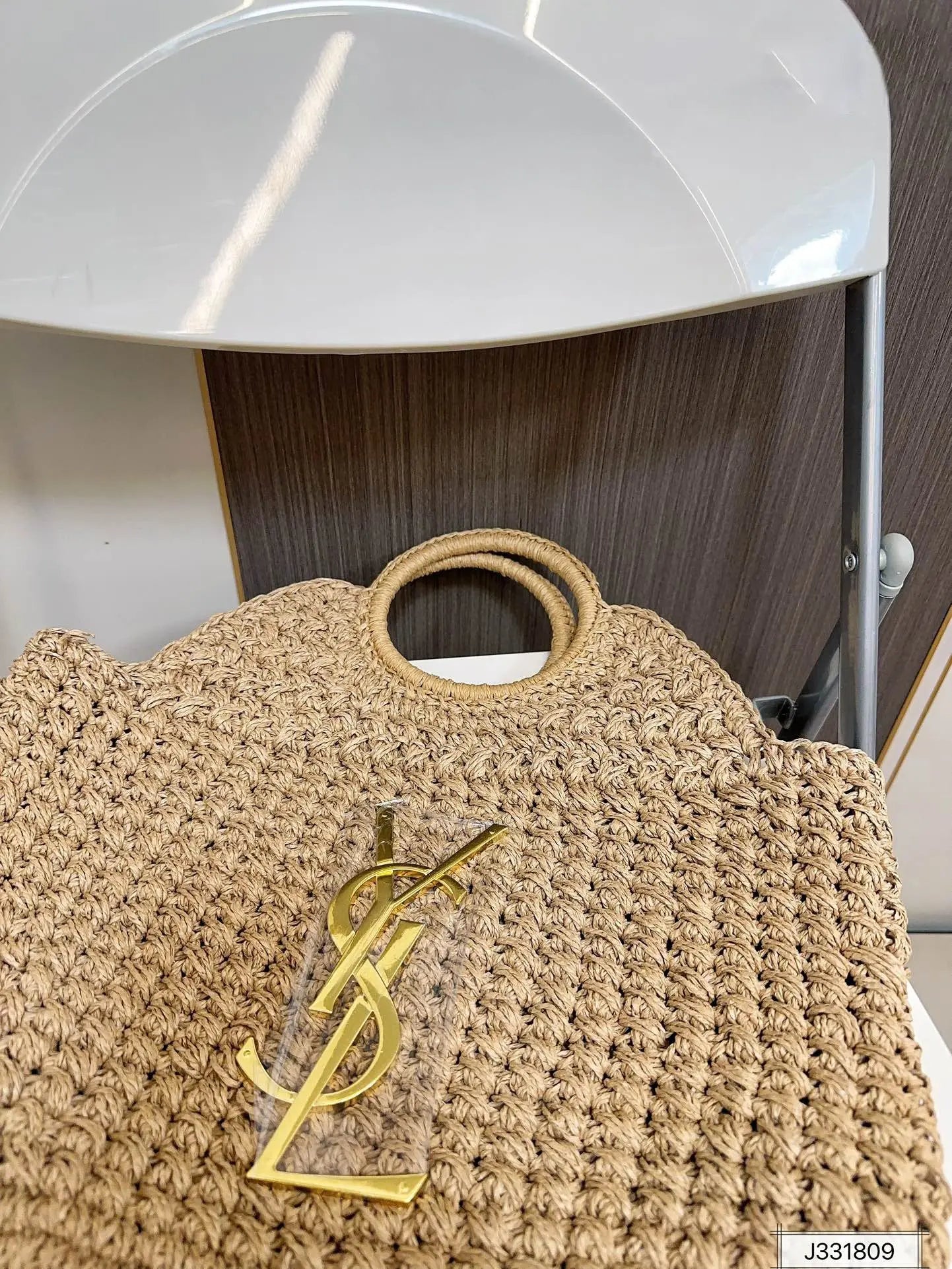 YSL SAINT LAURENT Summer Raffia Tote Bag 41x37cm mysite