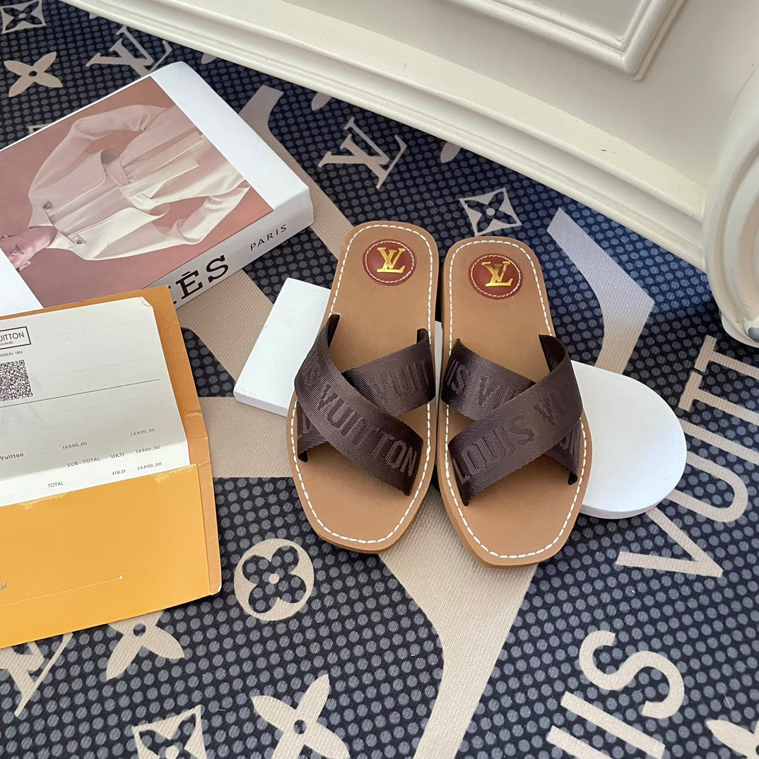 New Cross Strap Slippers Sandals mysite