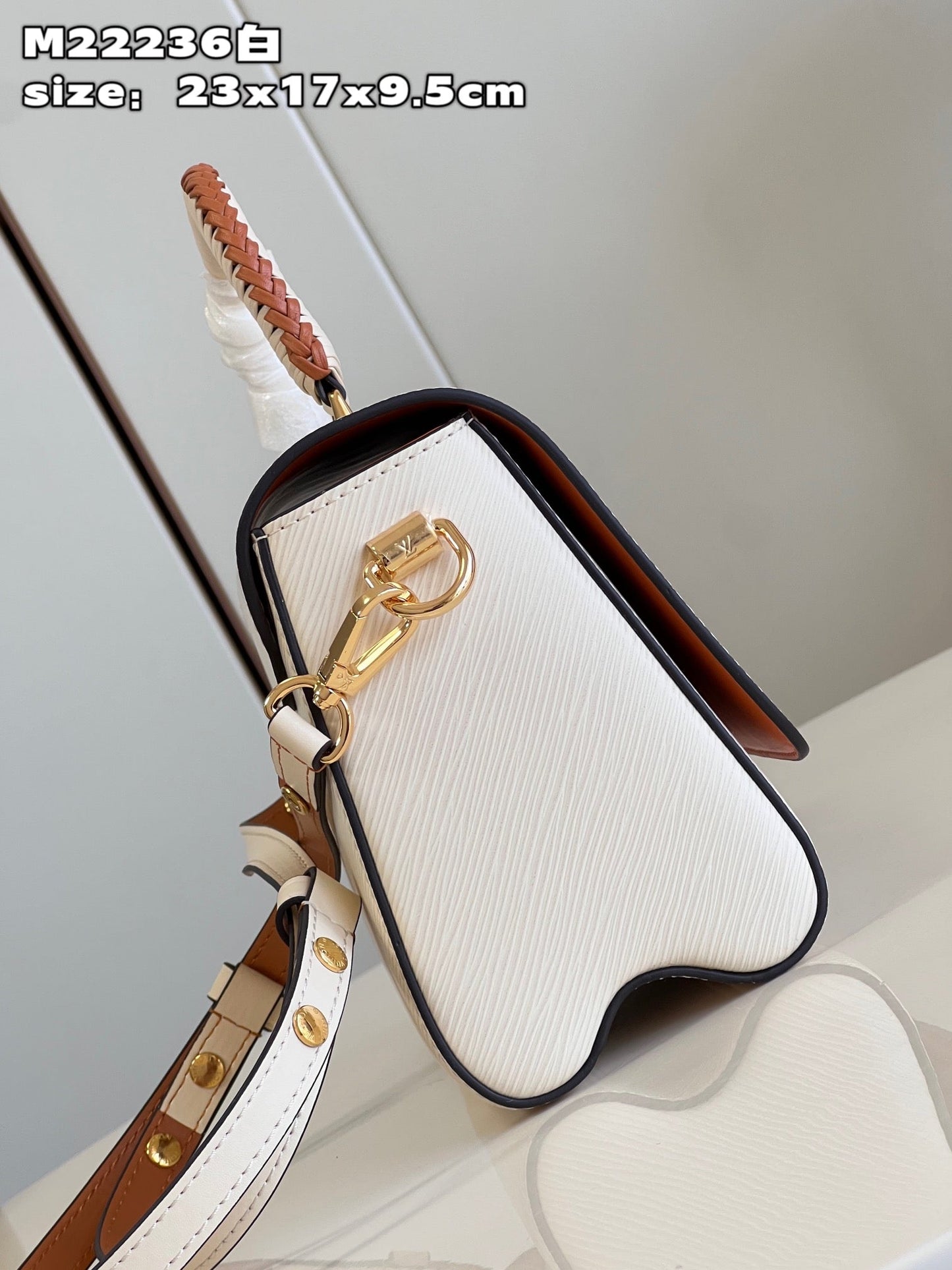 Louis Vuitton Twist MM Epi Bag White Quartz - 23 x 17 x 9.5 cm mysite