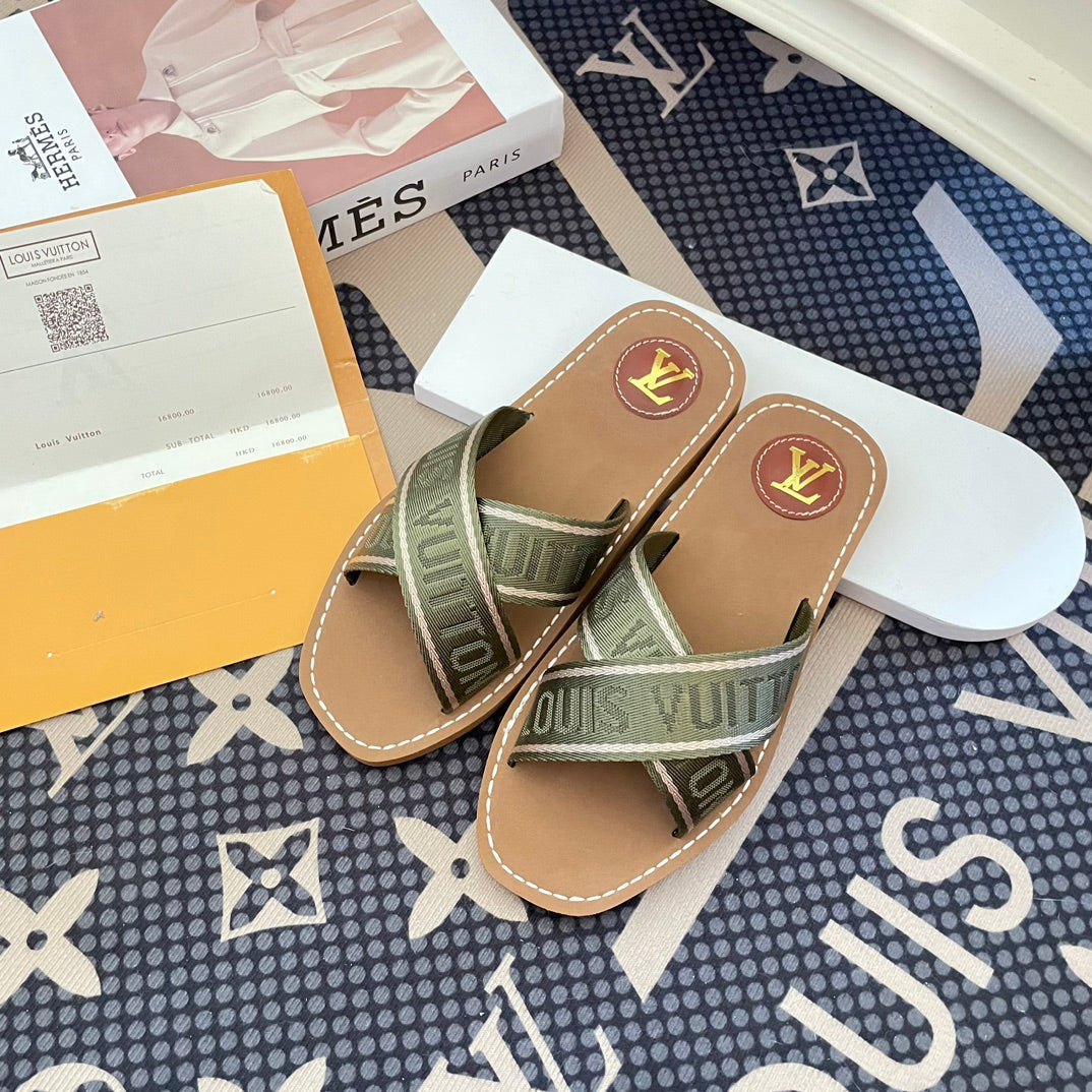 New Cross Strap Slippers Sandals mysite