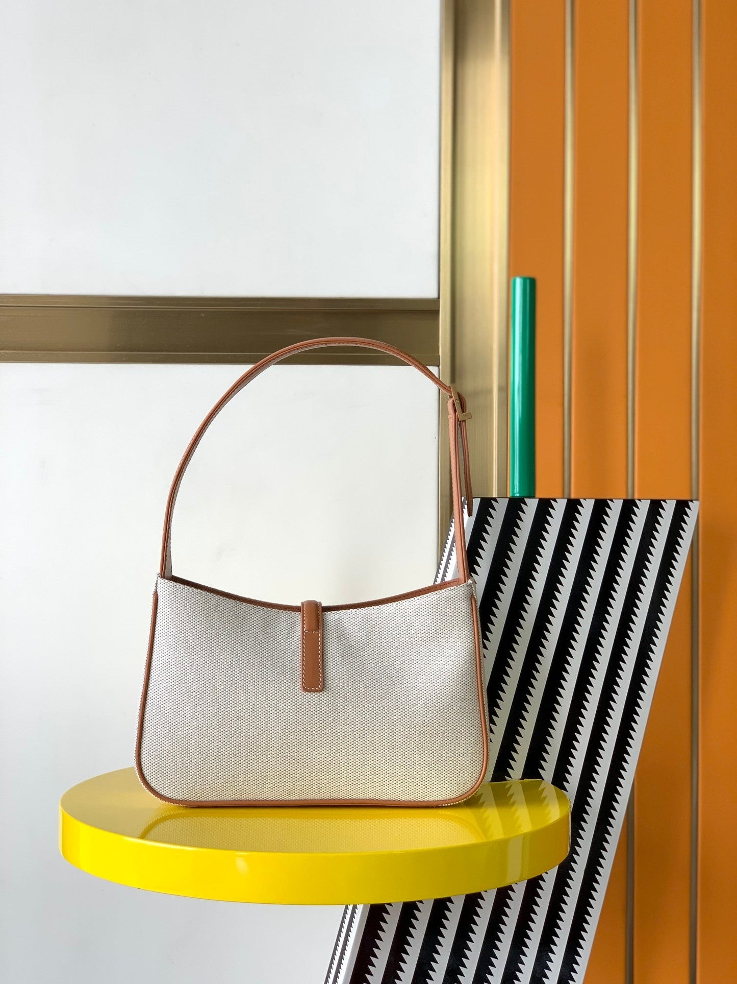 YSL LE 5 ¨¤ 7 in canvas and leather - 23 X 16 X 6.5 CM mysite