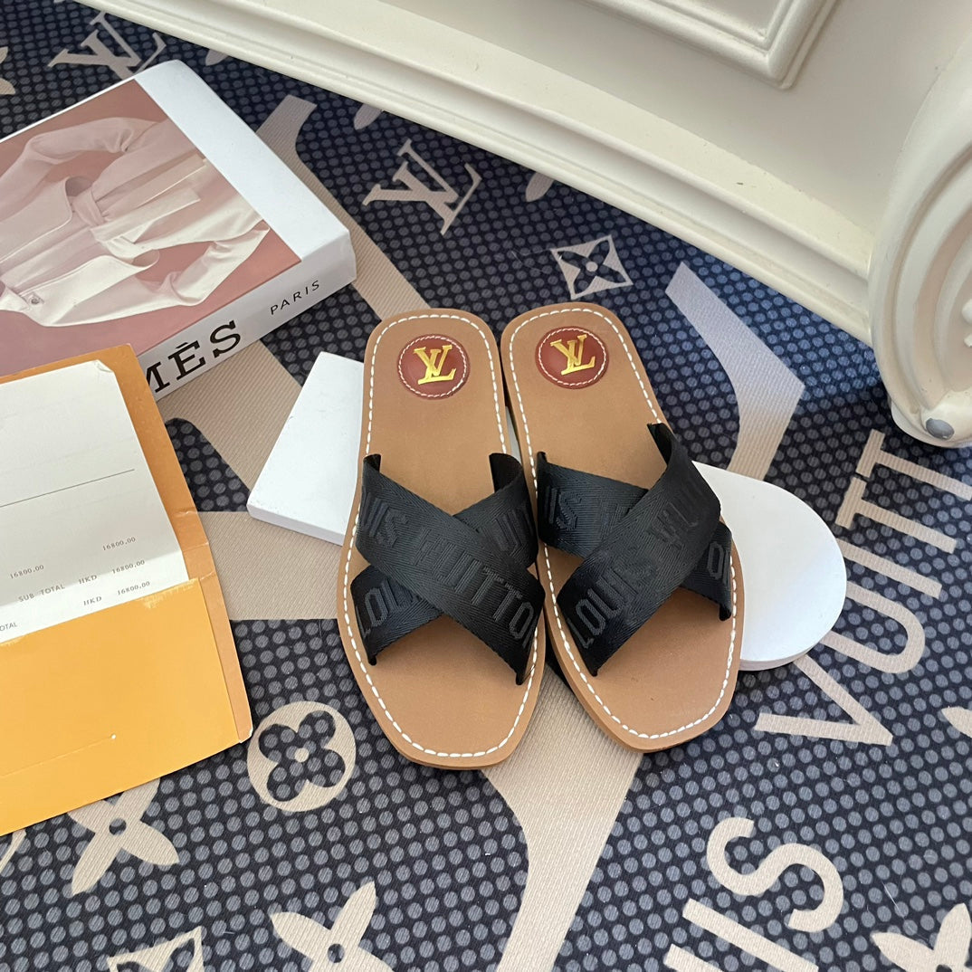 New Cross Strap Slippers Sandals mysite