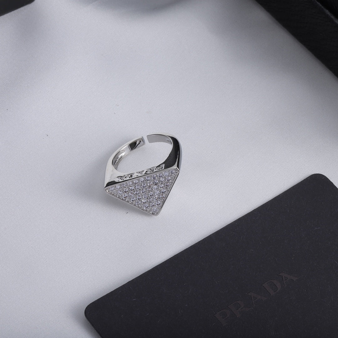 Fashion Diamond Triangle Open Ring mysite