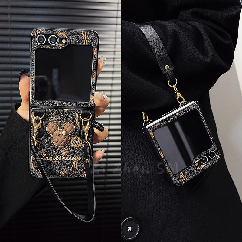 Samsung Luxury Leather Galaxy Z Flip 5/4/3 Cases mysite